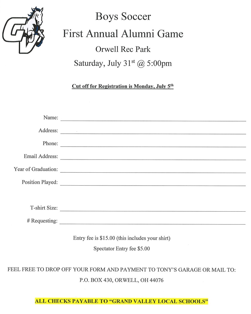 First Annual Alumni Boys Soccer Game