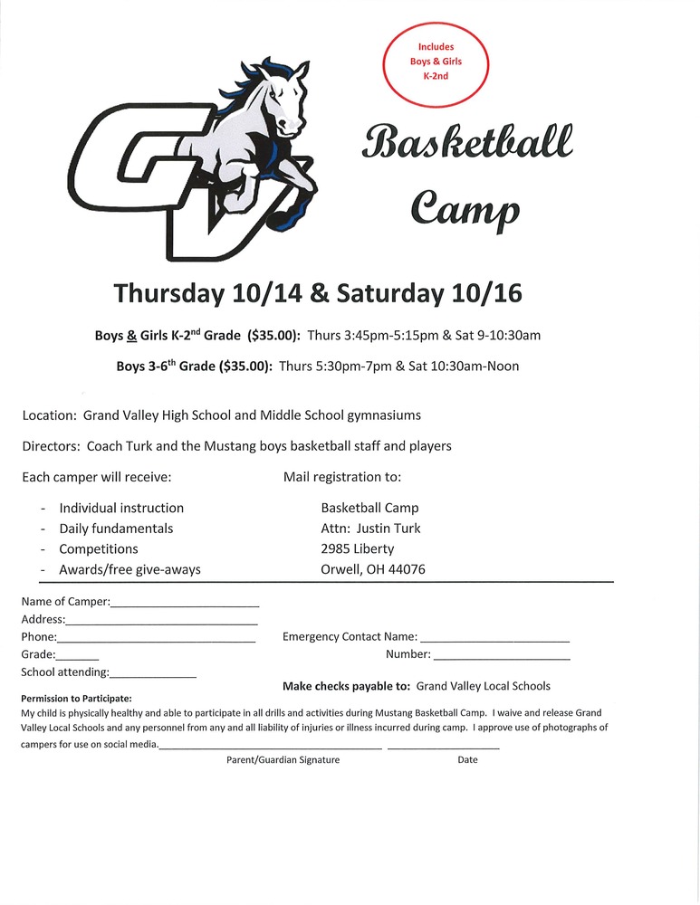 2021 Youth Basketball Camp