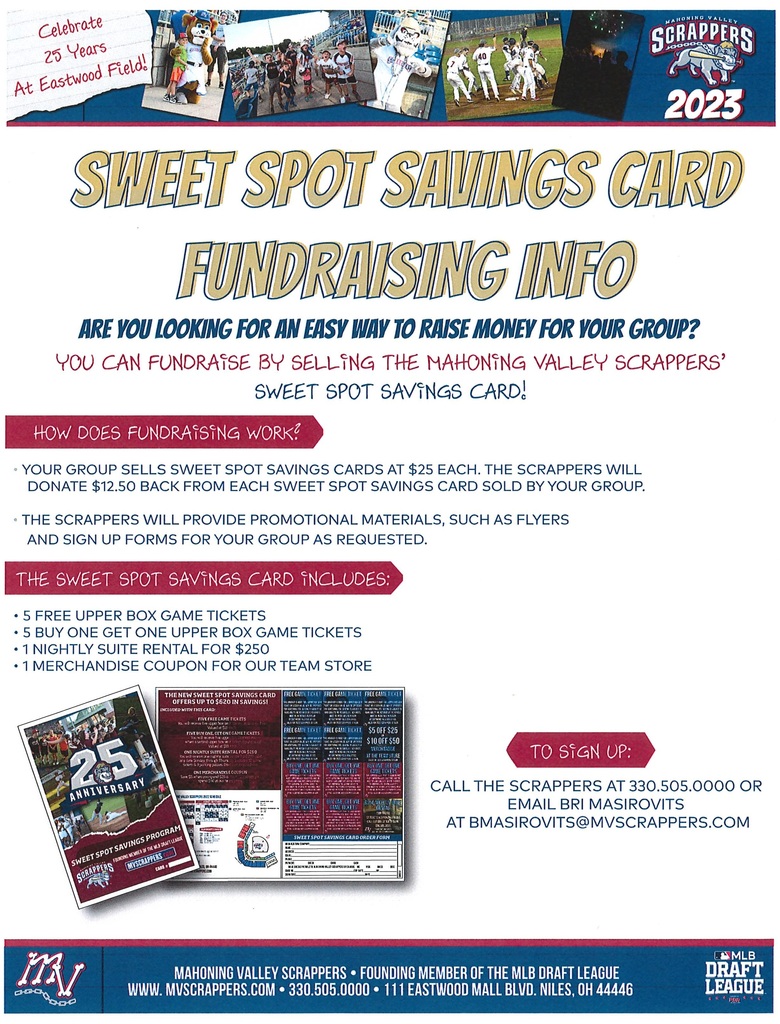 GVMS PTO Sweet Spot Savings Card Fundraiser